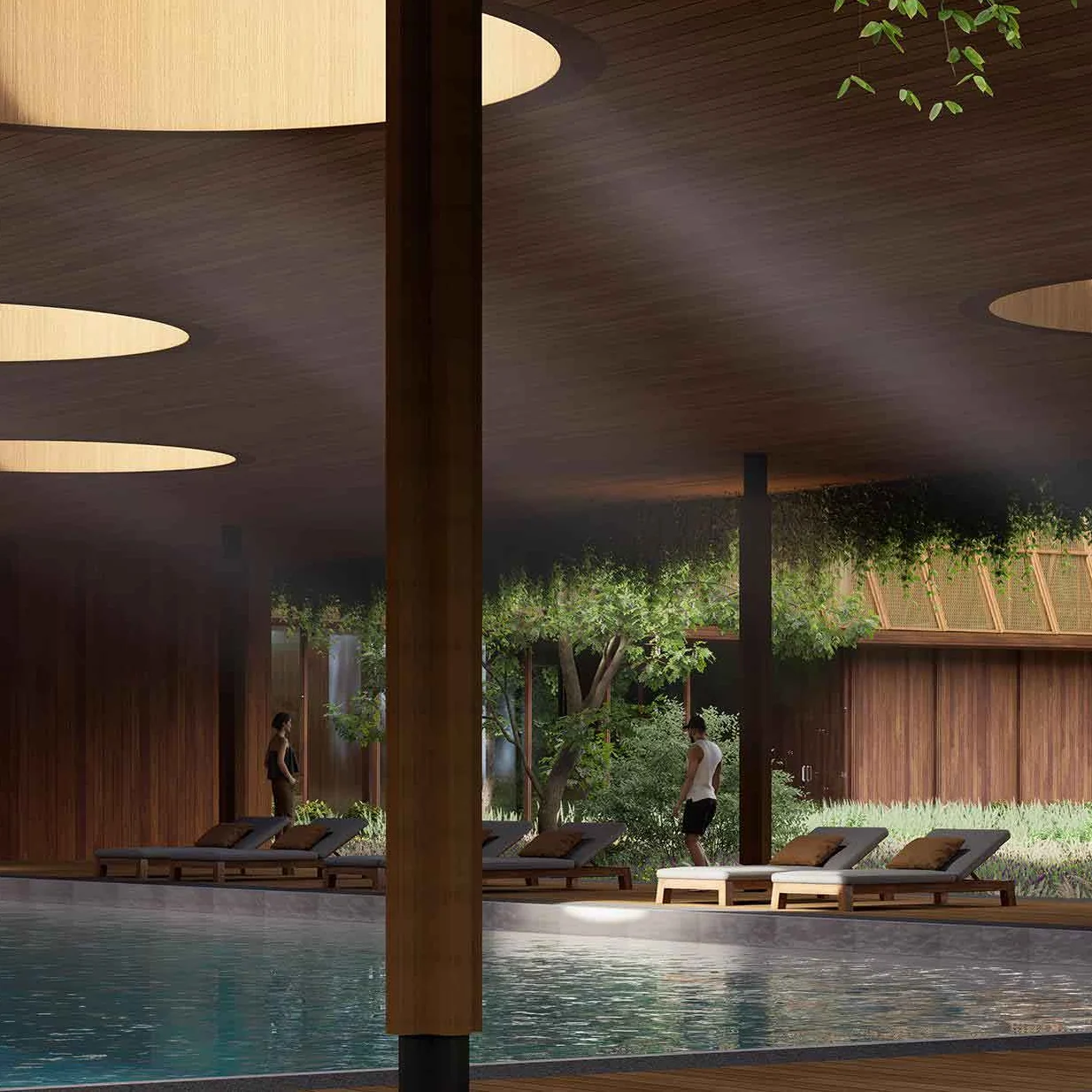 Indoor swimming pool at the Embassy South Reserve clubhouse, artist impression